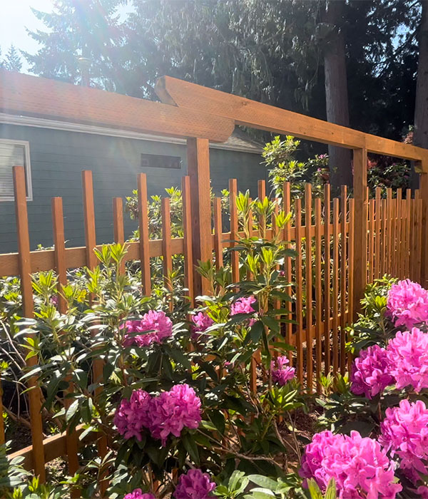 Bellingham Washington Decorative Wood Garden Fence company